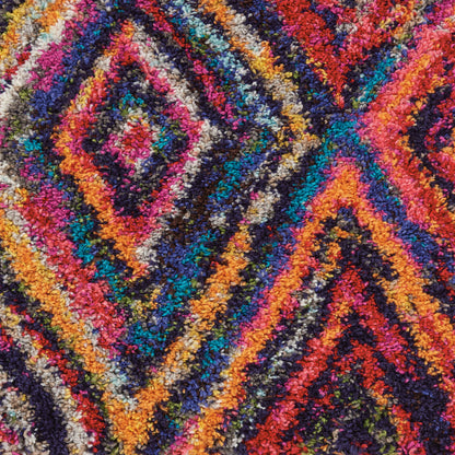 Nourison Home Nomad  Red Multicolor  Transitional