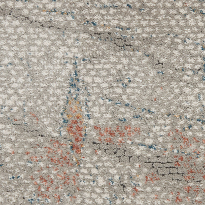 Nourison Home Rustic Textures  Light Grey Rust  Contemporary