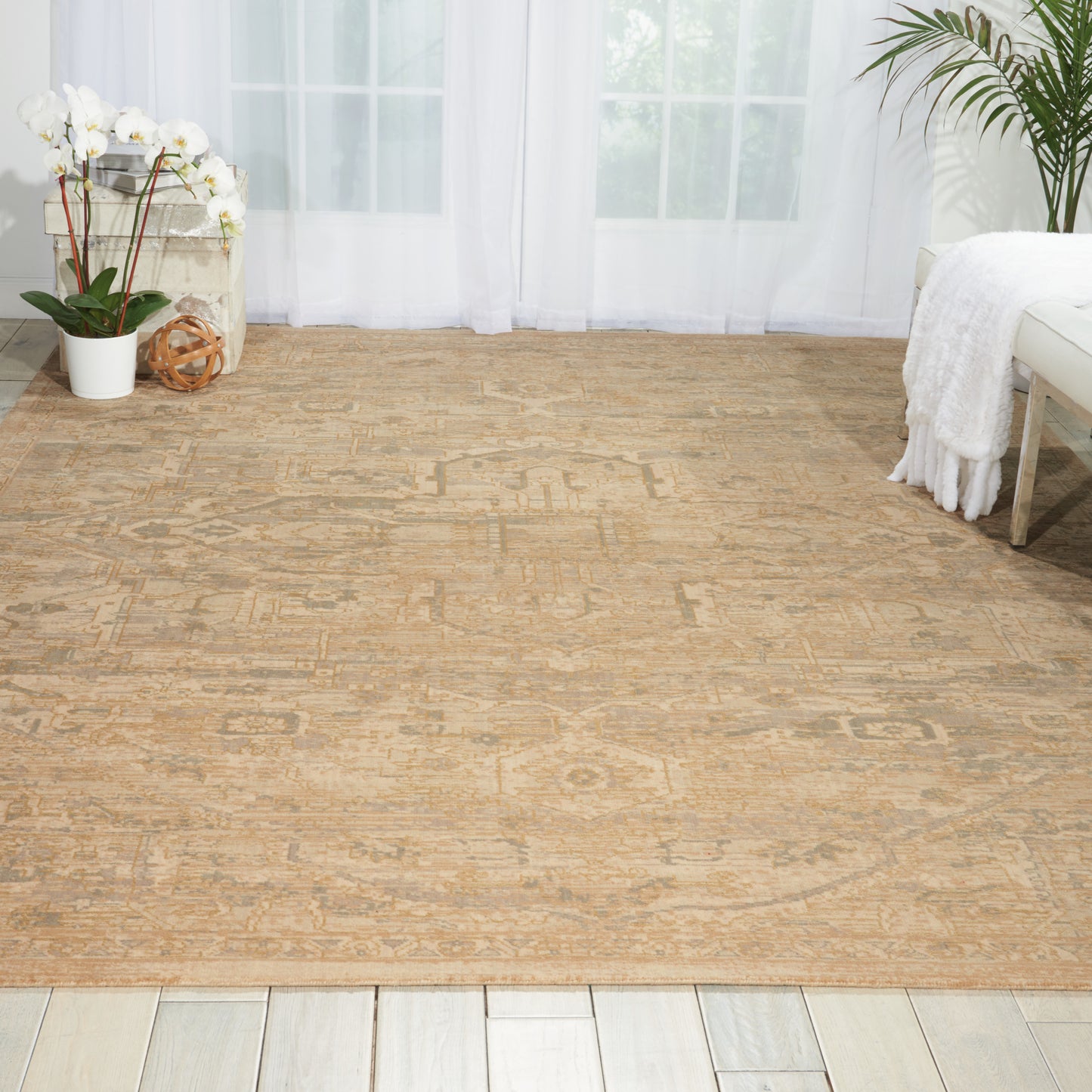 Nourison Home Silken Allure  Sand  