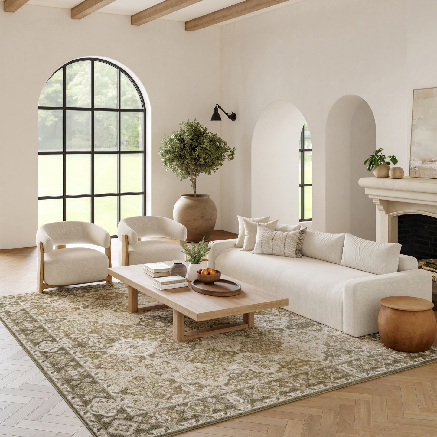 Nourison Home Grafix  Green  Traditional