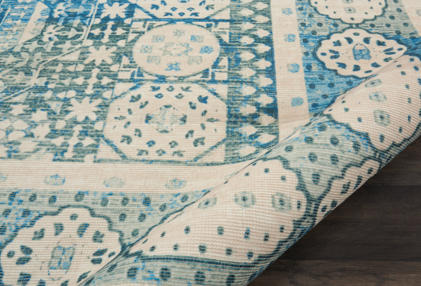 Nourison Home Madera  Teal  Transitional