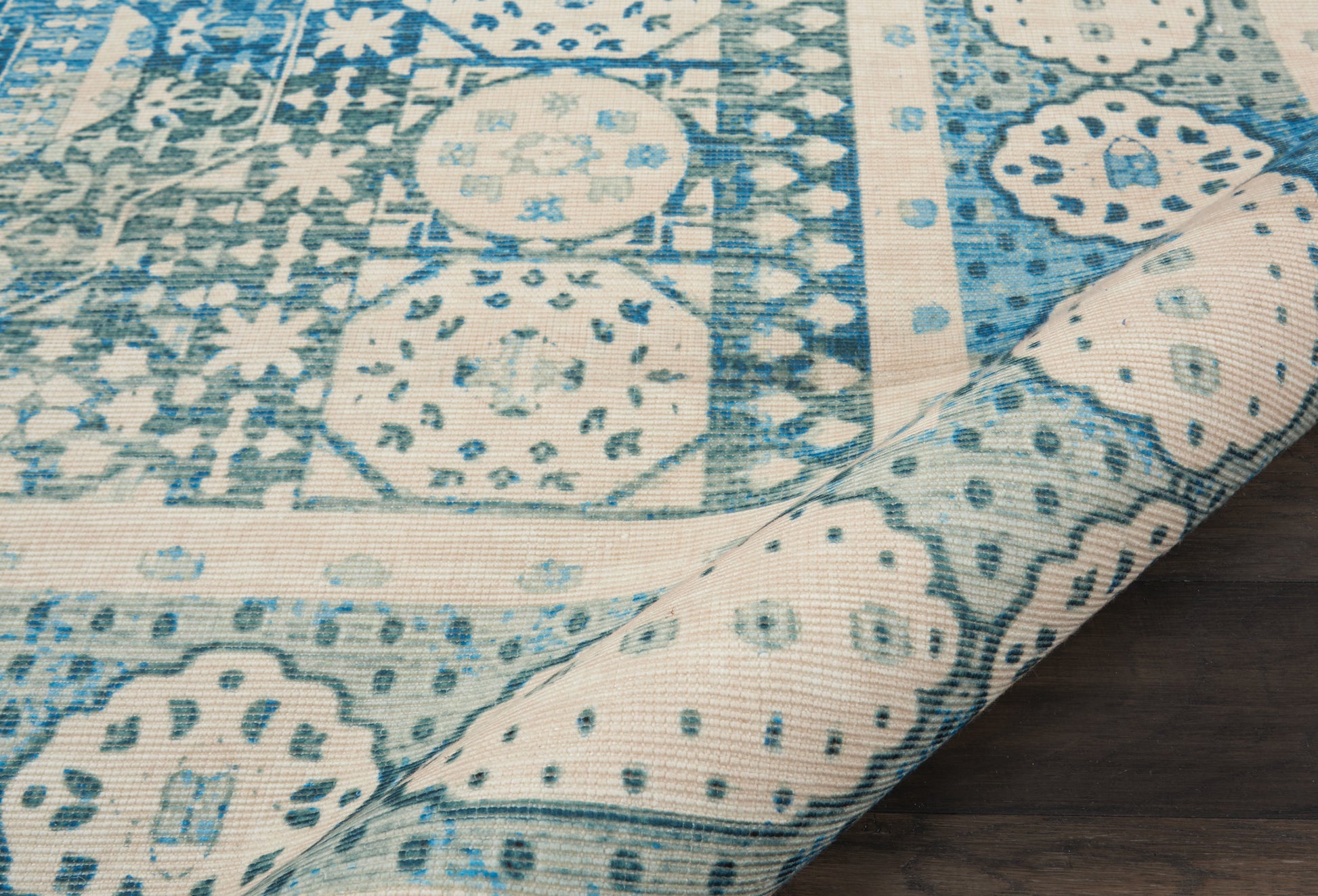 Nourison Home Madera  Teal  Transitional