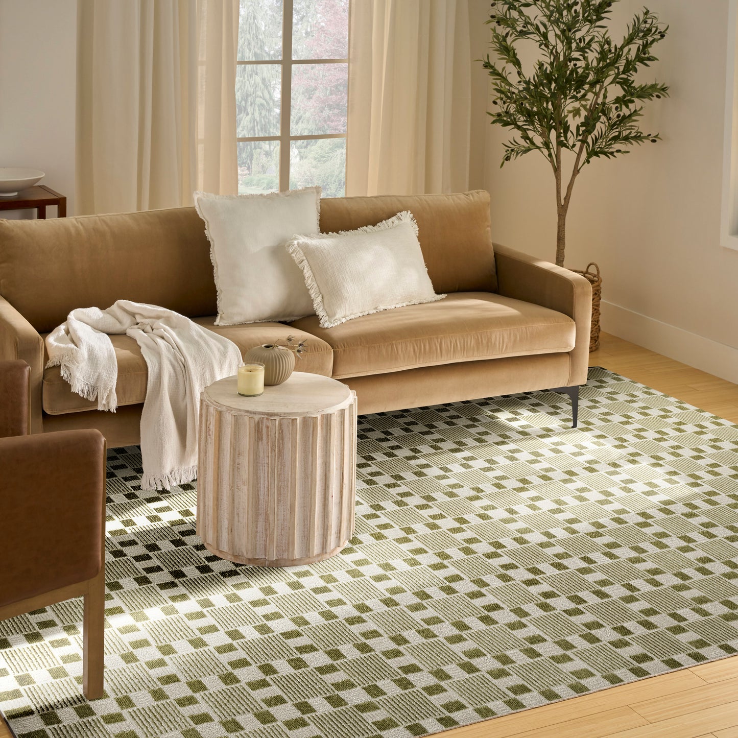 Nourison Home Nordic  Green  Contemporary