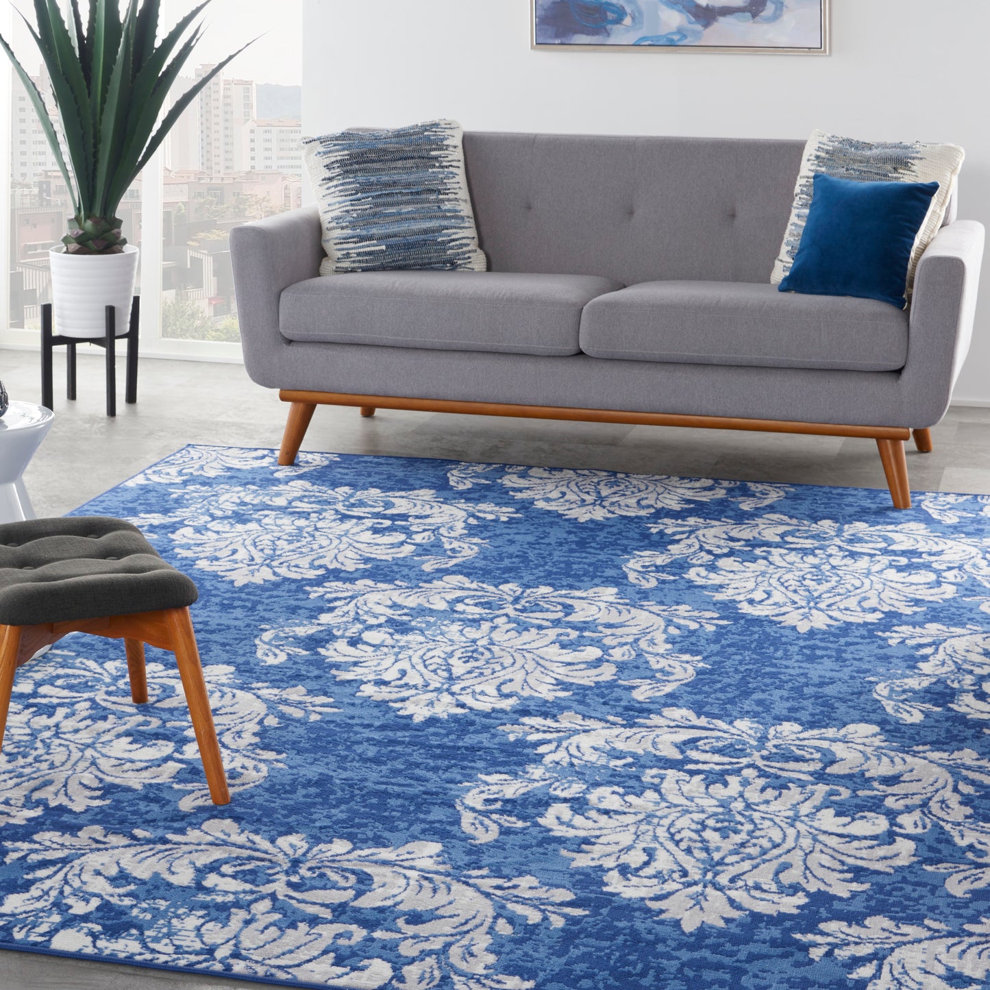 Nourison Home Whimsicle  Navy Ivory  Contemporary