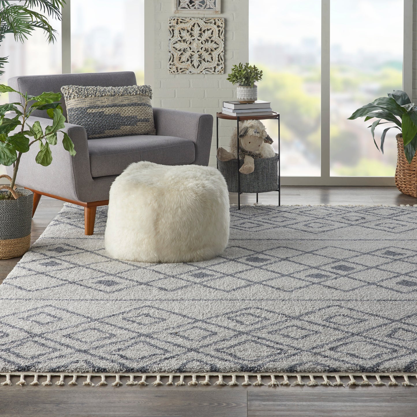 Nourison Home Serenity Shag  Grey Slate  