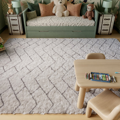 Nourison Home Dreamy Shag  Ivory Grey  Contemporary