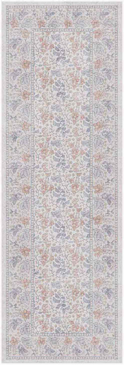 Nourison Home Botanical Washables BOT03 Ivory Multicolor Contemporary Machine Woven Rug
