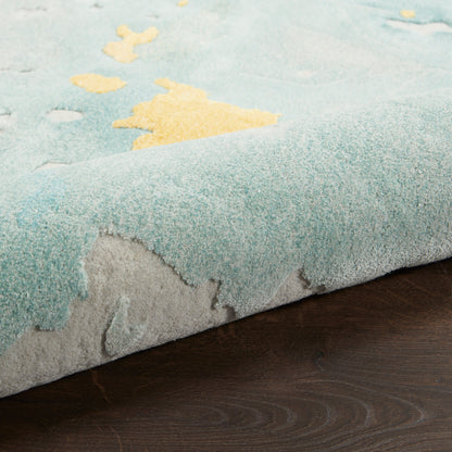 Nourison Home Prismatic  Seafoam Gold  Contemporary