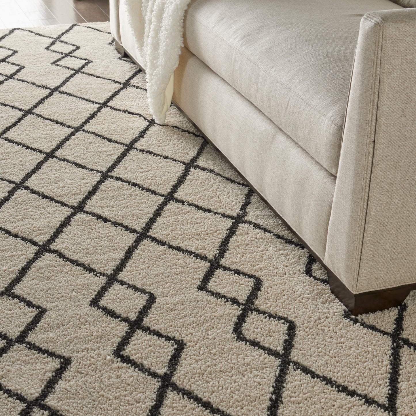 Nourison Home Martil  Ivory Charcoal  Contemporary