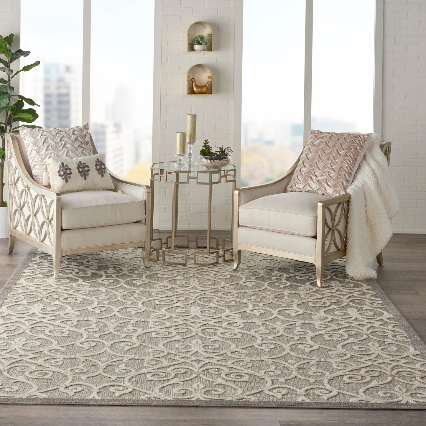 Nourison Home Aloha  Natural  Contemporary