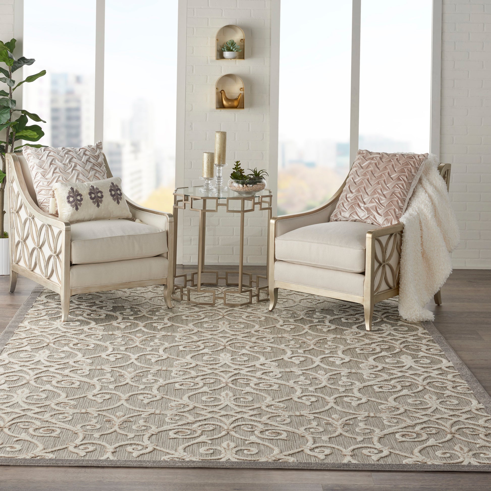 Nourison Home Aloha  Natural  Contemporary