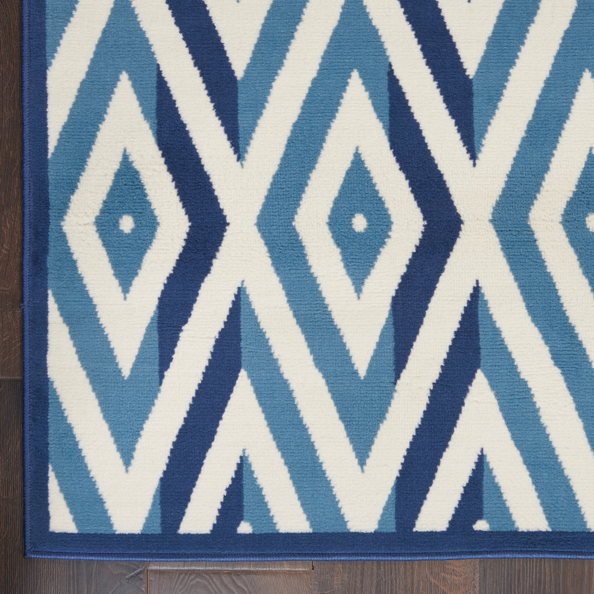 Nourison Home Grafix  White Blue  Contemporary