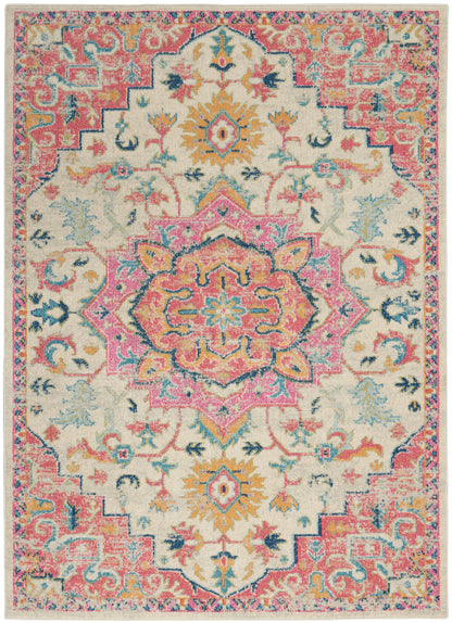 Nourison Home Passion PSN25 Ivory Pink Transitional Power-loomed Rugs