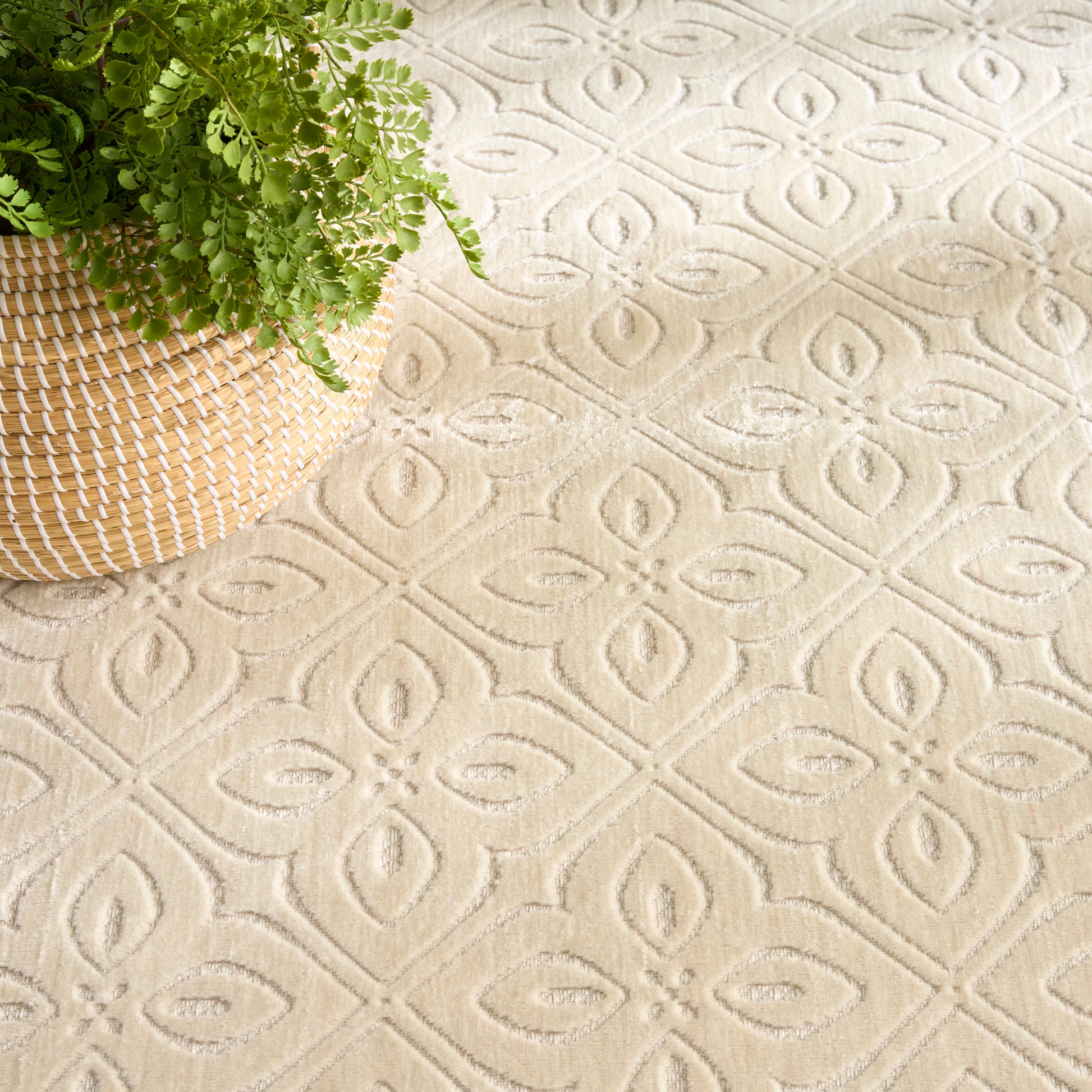 Nourison Home Washable Charm  Ivory  Contemporary