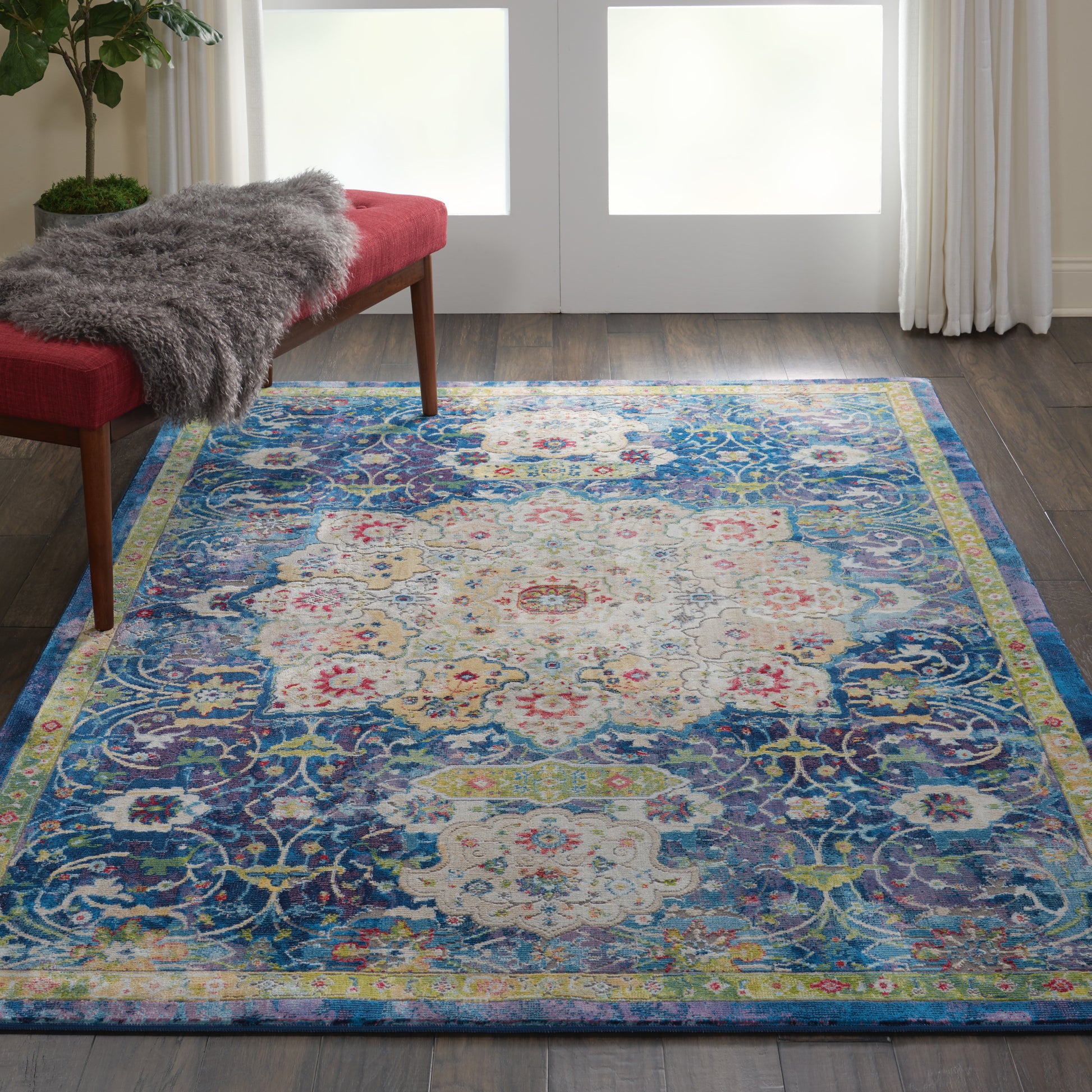 Nourison Home Ankara Global  Blue  Traditional