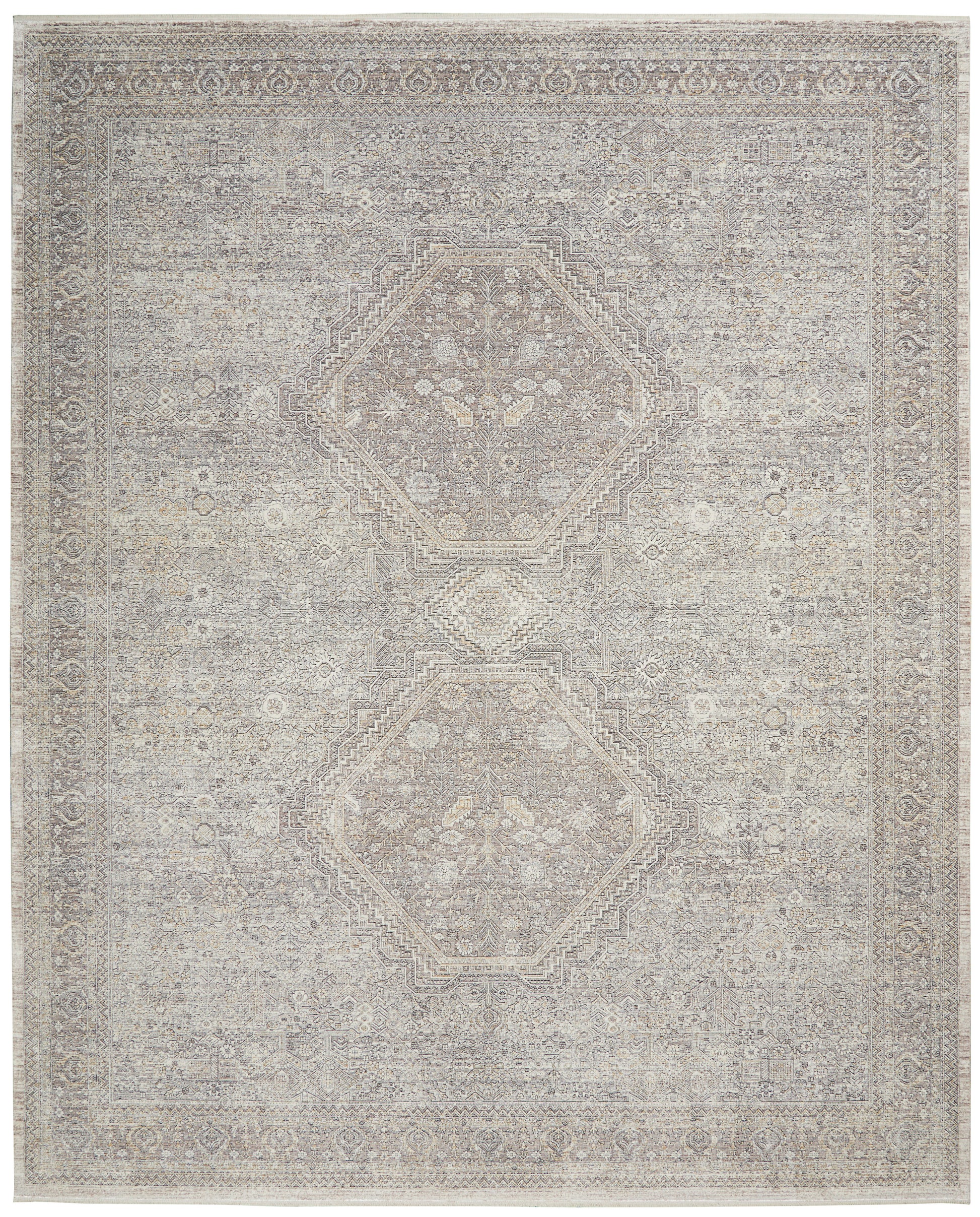 Nourison Home Starry Nights  Cream Grey  Traditional