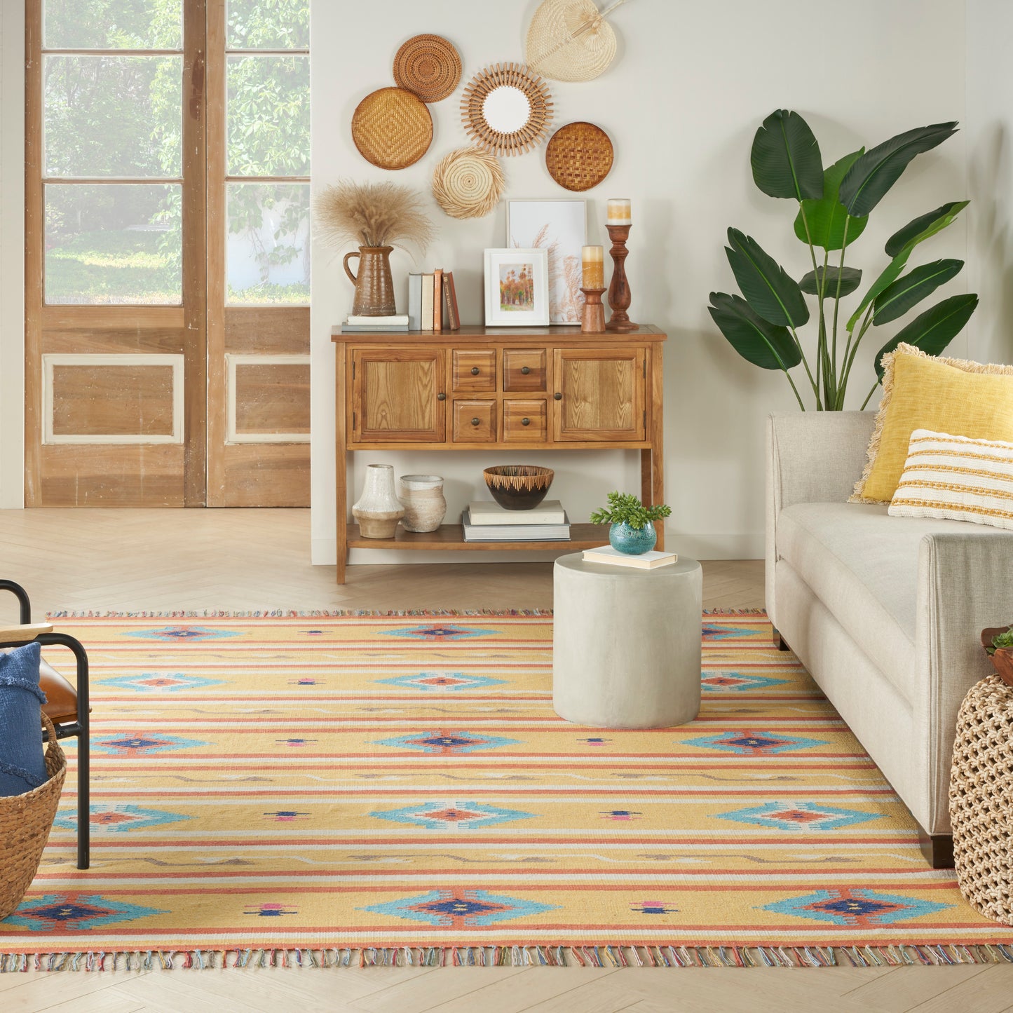 Nourison Home Baja  Yellow  Transitional