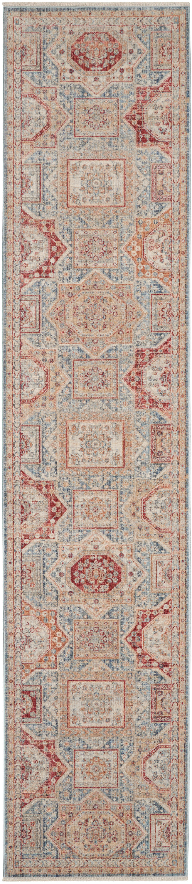 Nourison Home Homestead HMS02 Blue Multicolor Traditional Power-loomed Rug