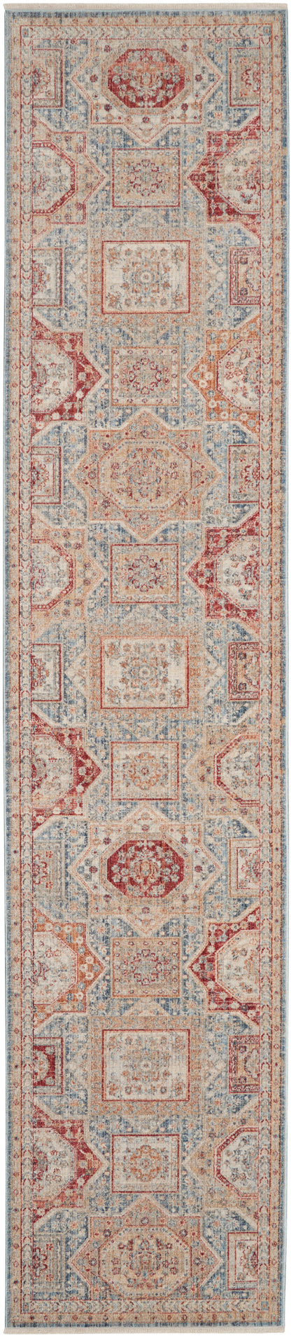 Nourison Home Homestead HMS02 Blue Multicolor Traditional Power-loomed Rug