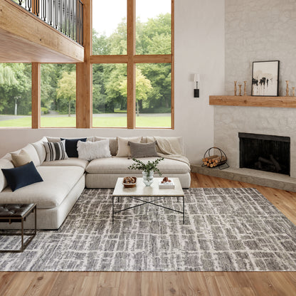 Nourison Home Luna  Grey Silver  Contemporary