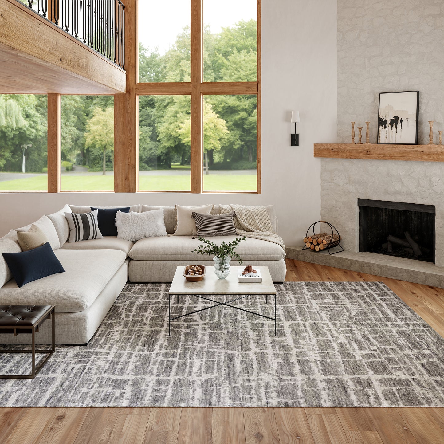 Nourison Home Luna  Grey Silver  Contemporary