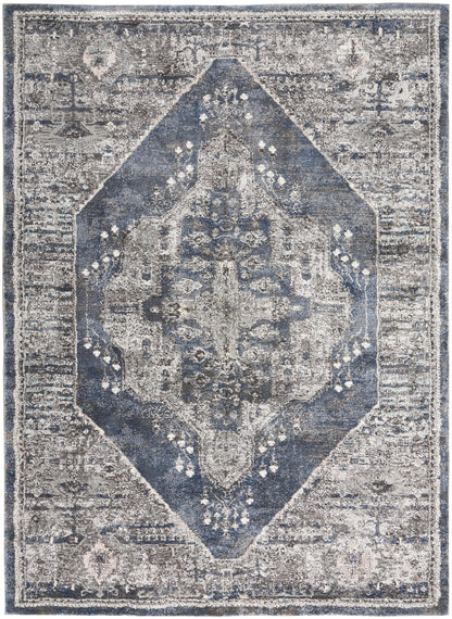 Nourison Home American Manor AMR02 Blue Traditional Power-loomed Rug