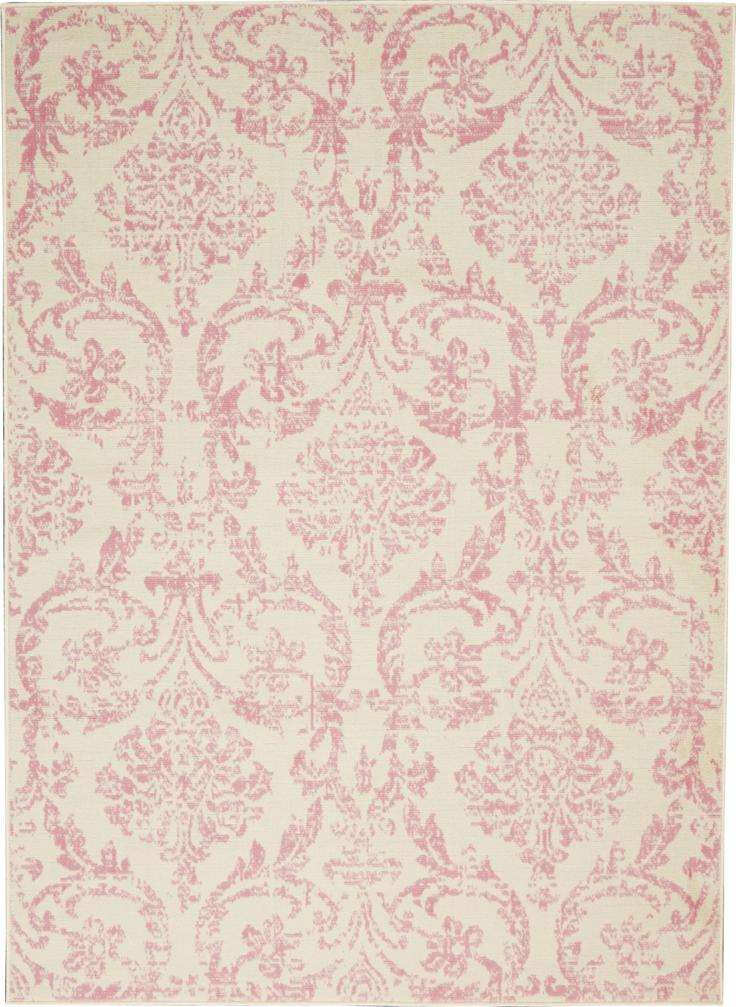 Nourison Home Jubilant JUB09 Ivory Pink Transitional Power-loomed Rug