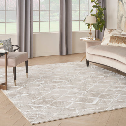 Nourison Home Glitz  Ivory Grey  Contemporary