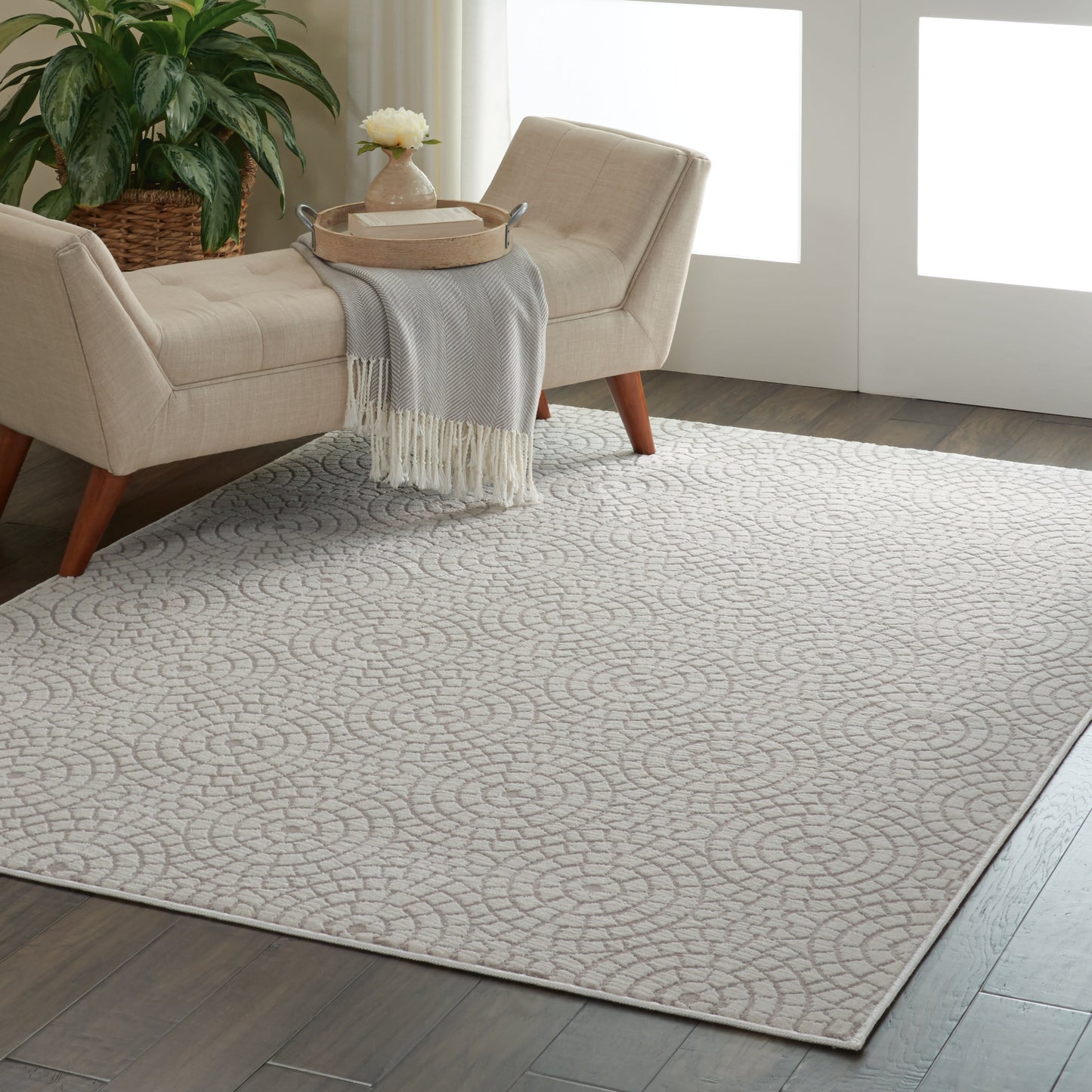 Nourison Home Urban Chic  Cream  Contemporary