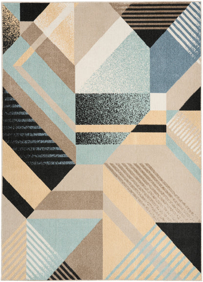 Nourison Home Washable Decor WSD10 Blue Multicolor Contemporary Loom-woven Rug