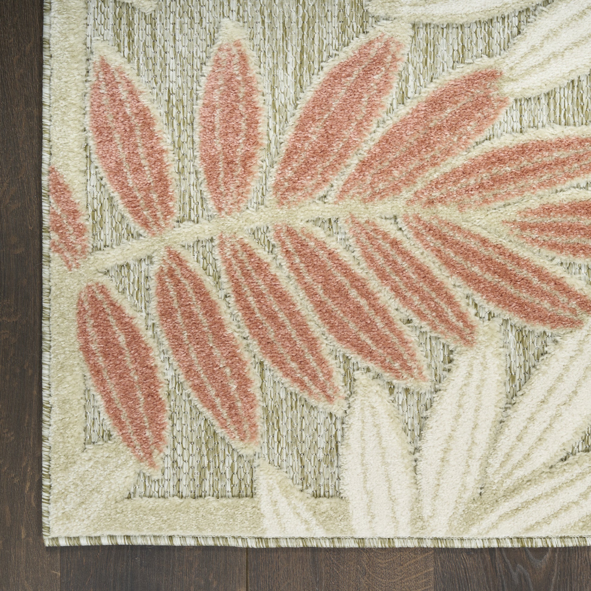 Nourison Home Aloha  Sage Rose  Contemporary