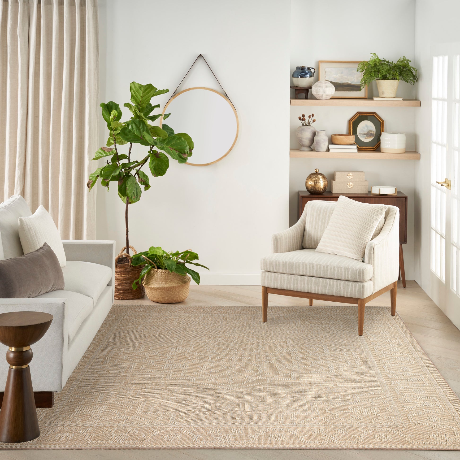 Nourison Home Tulum  Cream  Contemporary