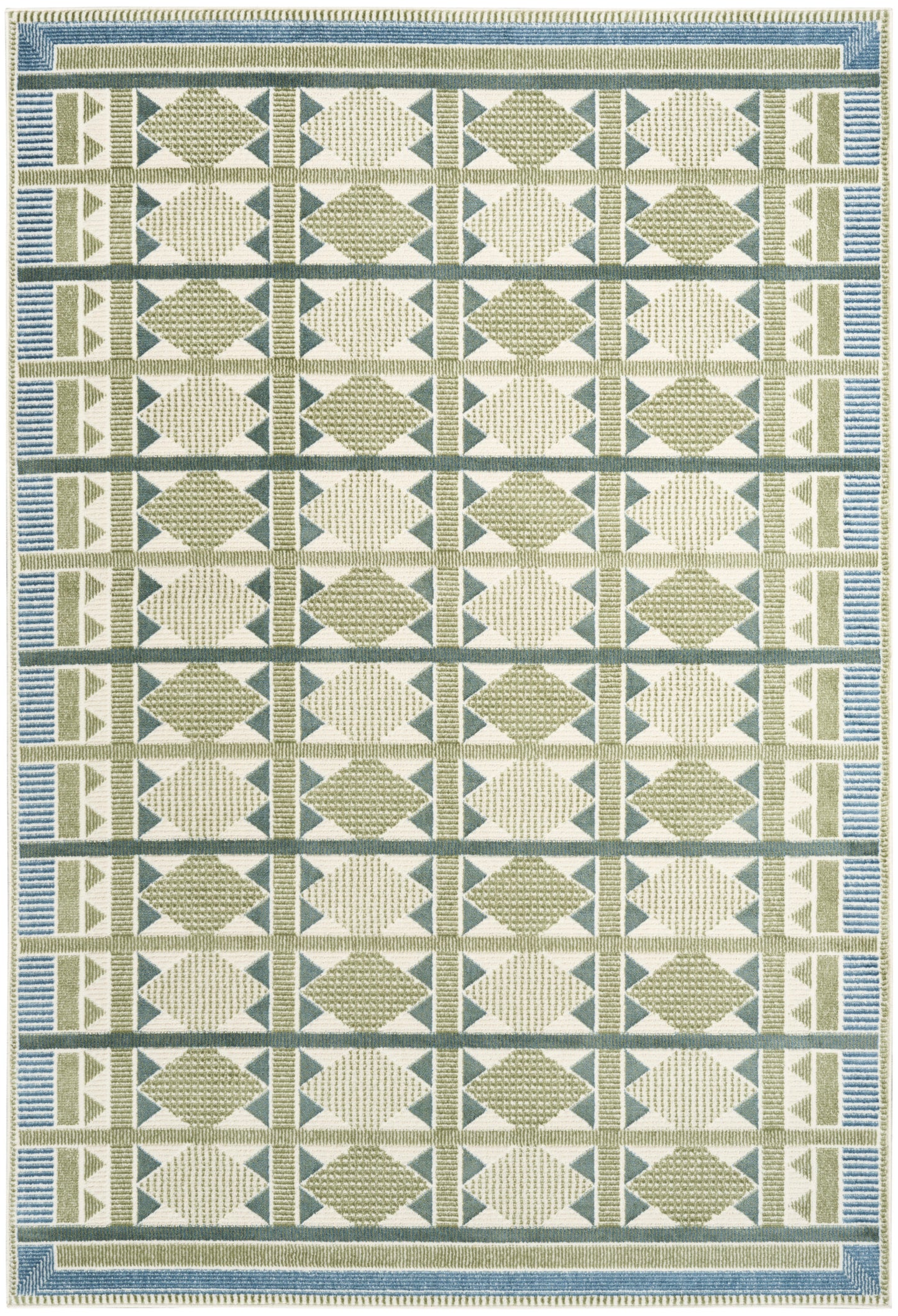 Nourison Home Nordic NRC06 Green Blue Contemporary Power-loomed Rug
