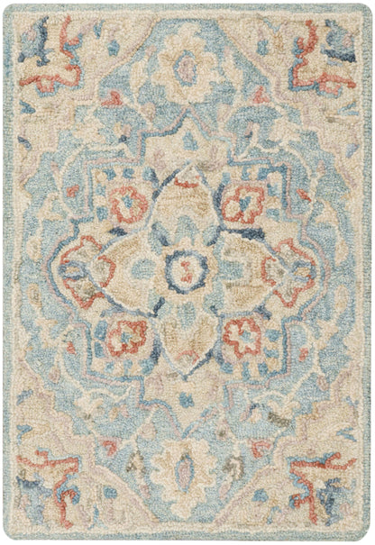 Nourison Home Maison MSO06 Light Blue Ivory Traditional Hand Tufted Rug
