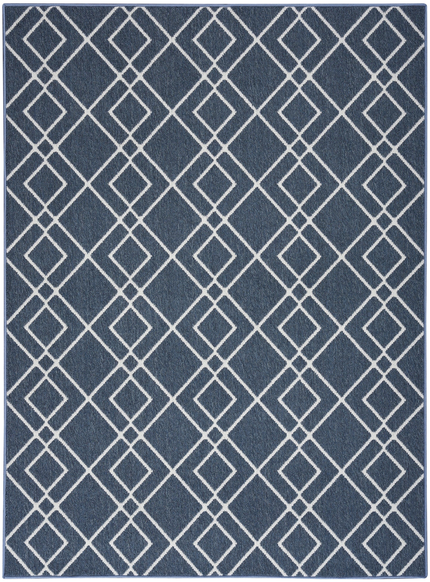 Nourison Home Modern Lines MOL01 Denim Contemporary Power-loomed Rug
