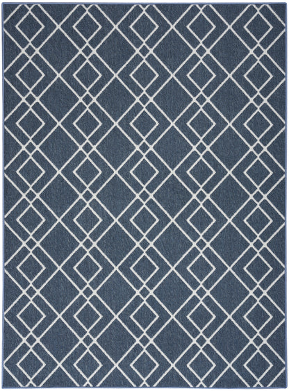 Nourison Home Modern Lines MOL01 Denim Contemporary Power-loomed Rug