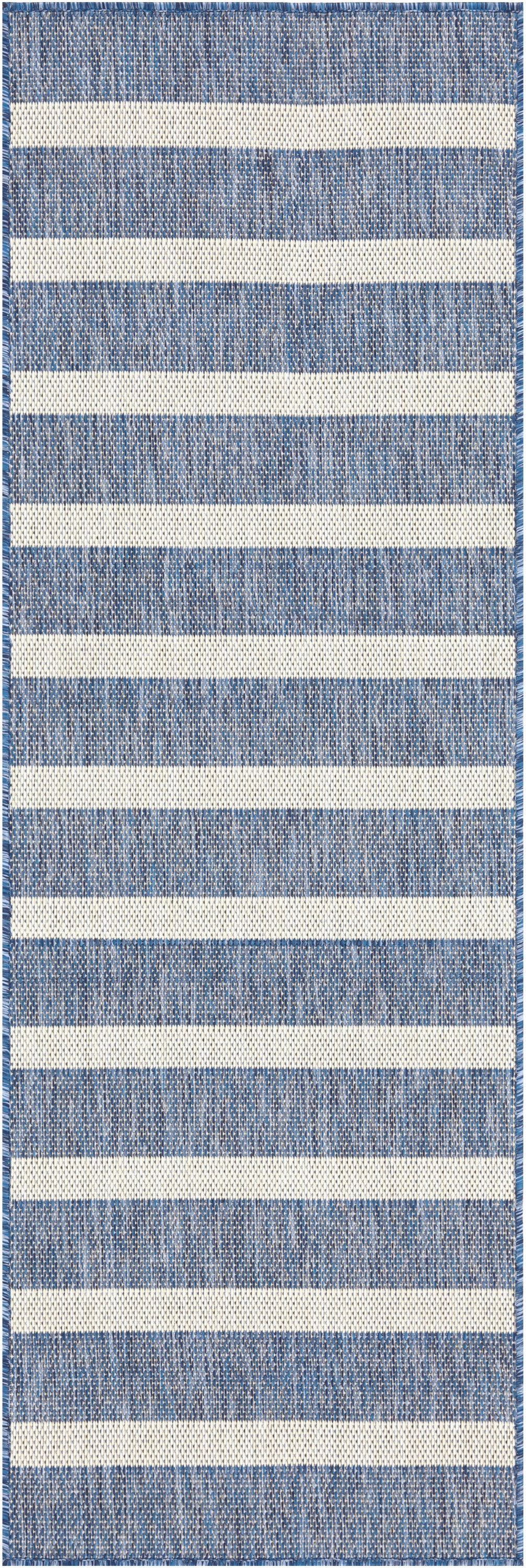 Nourison Home Positano POS03 Navy Ivory Contemporary Power-loomed Rug