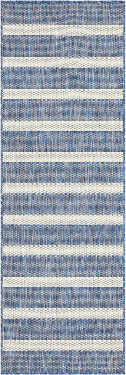 Nourison Home Positano POS03 Navy Ivory Contemporary Power-loomed Rug