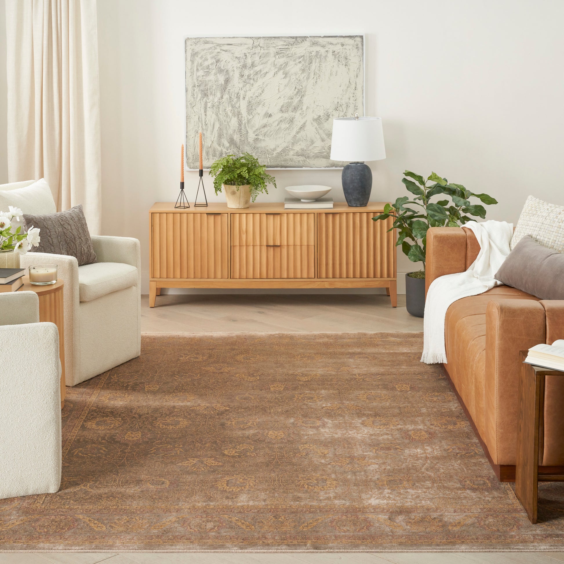 Nourison Home Luxurious  Taupe  Traditional