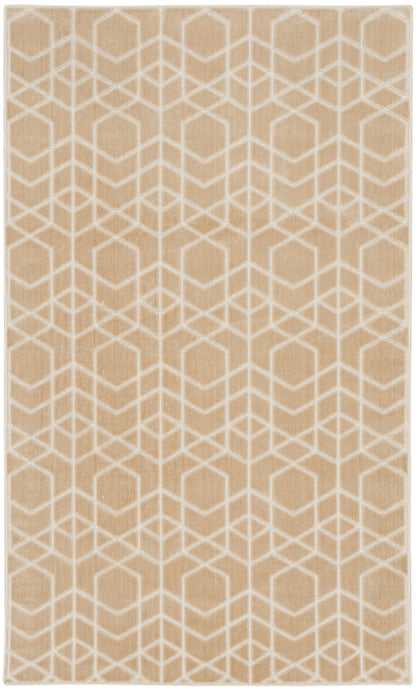 Nourison Home Washable Charm WCH01 Beige Ivory Contemporary Machine Woven Rug