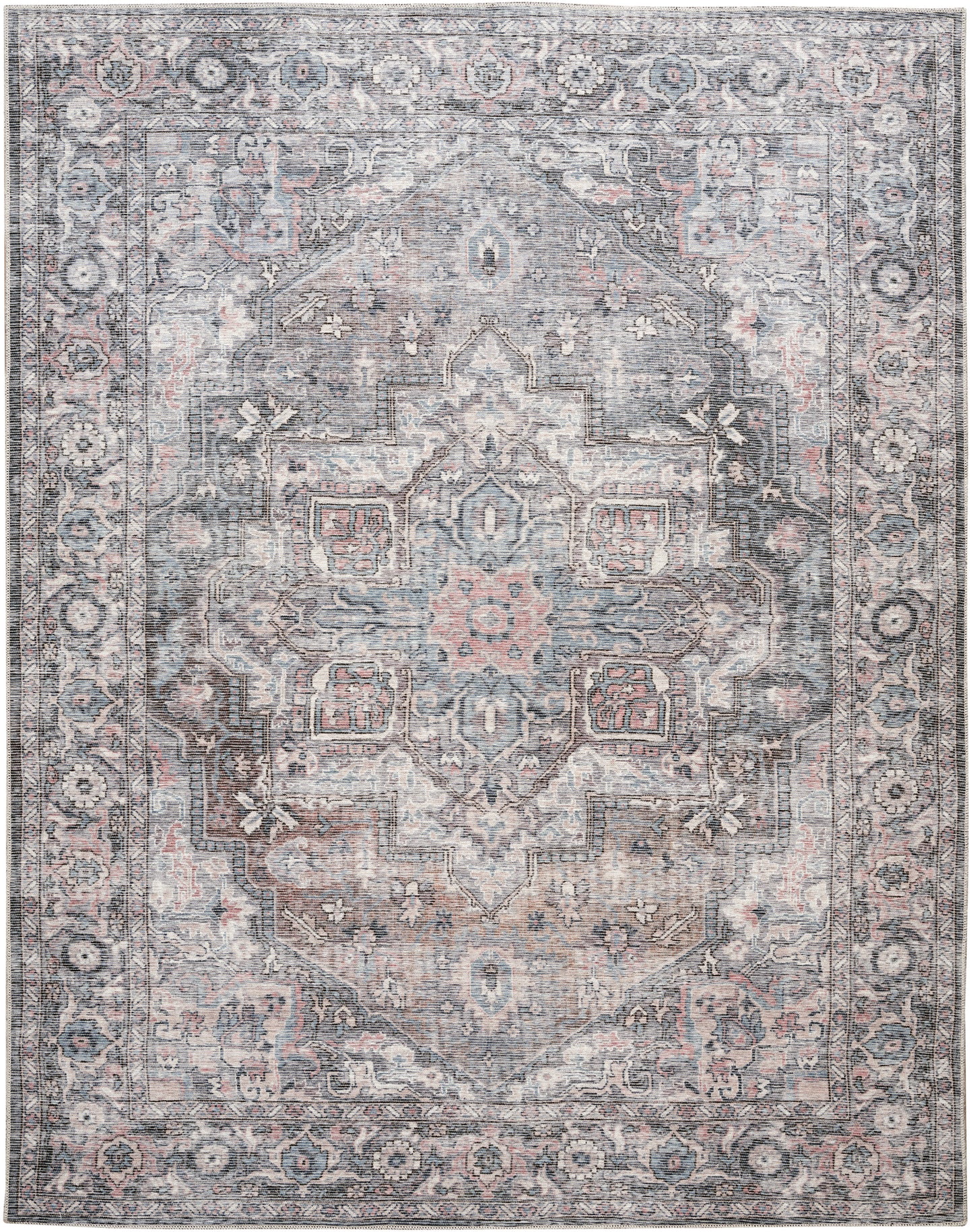 Nourison Home New Concept Washables SR101 Grey Traditional Machine Woven Rug