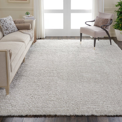 Nourison Home Luxe Shag  Light Grey  Contemporary