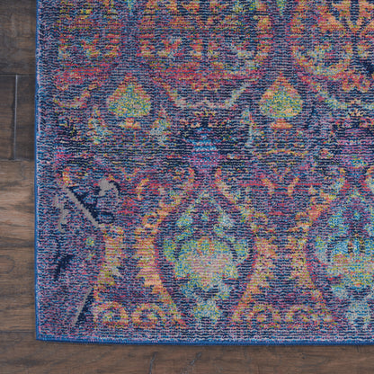 Nourison Home Ankara Global  Navy Multicolor  Transitional