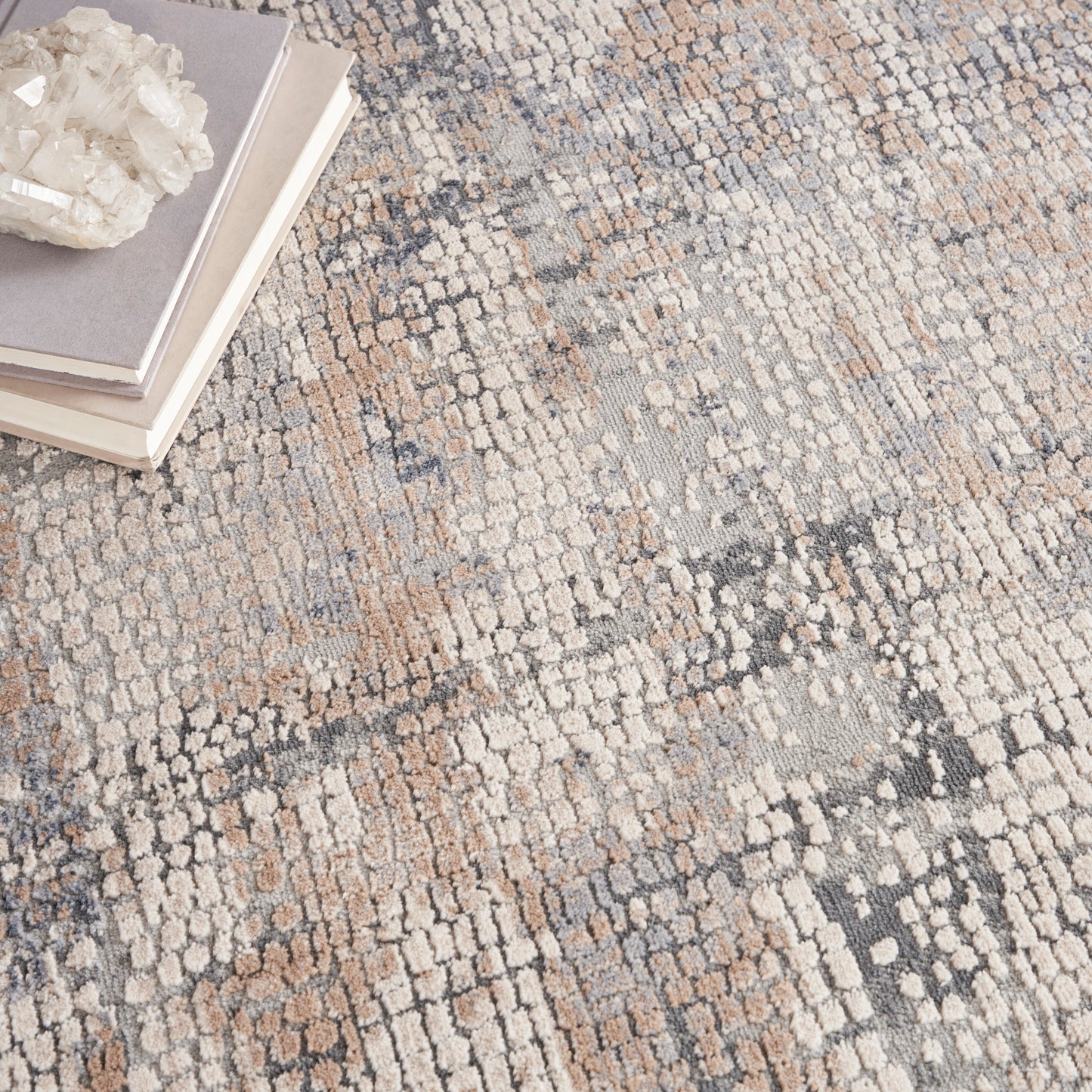 Nourison Home Rustic Textures  Beige Grey  Contemporary