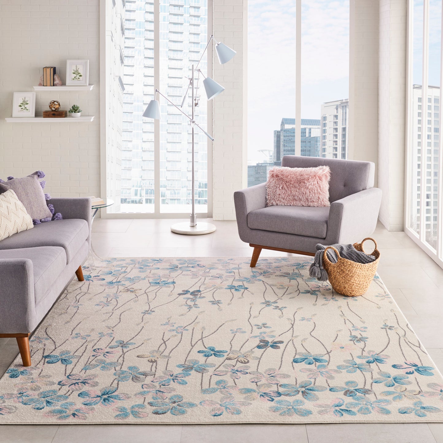 Nourison Home Tranquil  Ivory  Contemporary