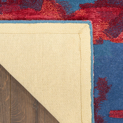 Nourison Home Prismatic  Blue Flame  Contemporary