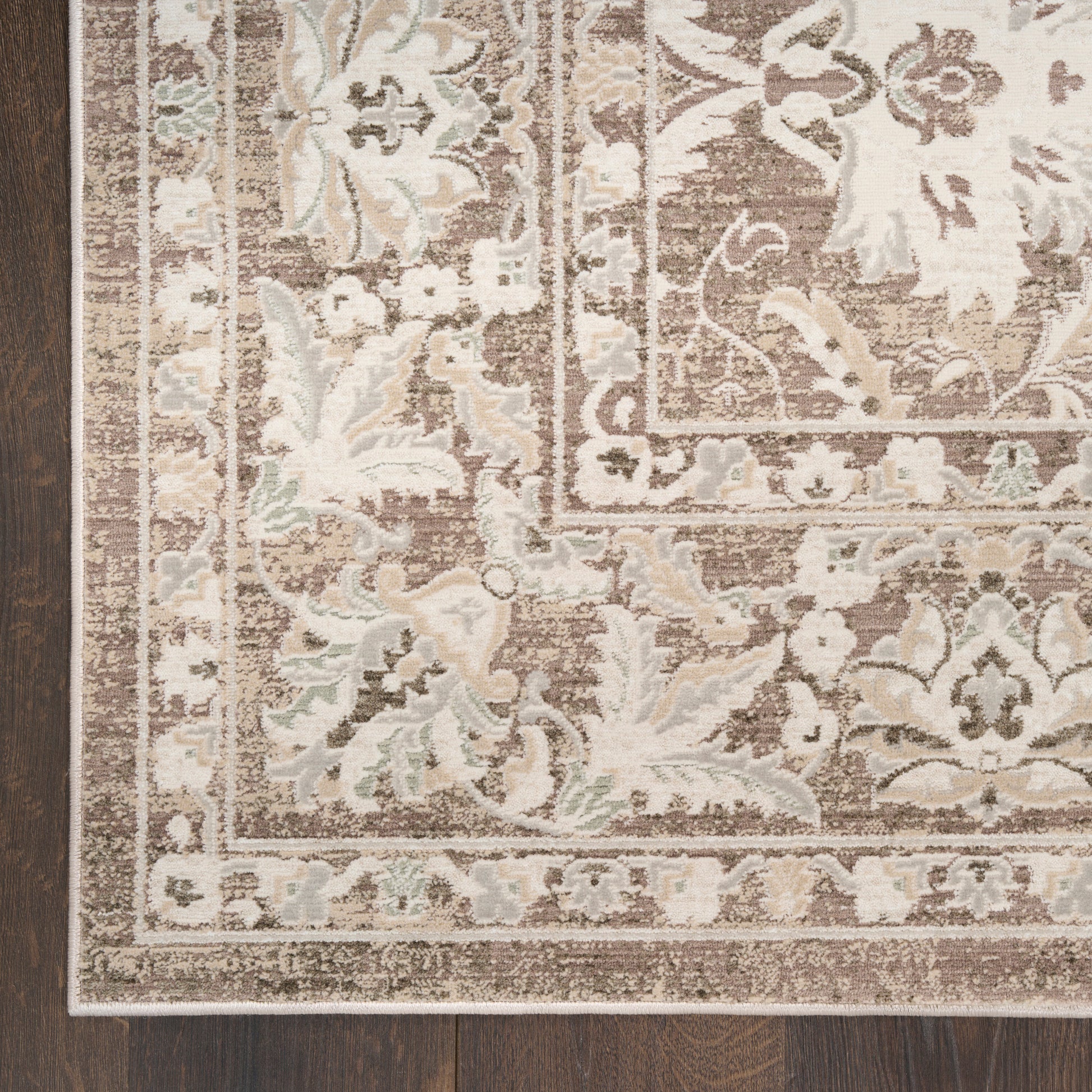 Nourison Home Soft Mist  Mocha Ivory  Traditional