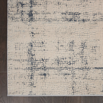 Nourison Home Rustic Textures  Ivory Blue  Contemporary