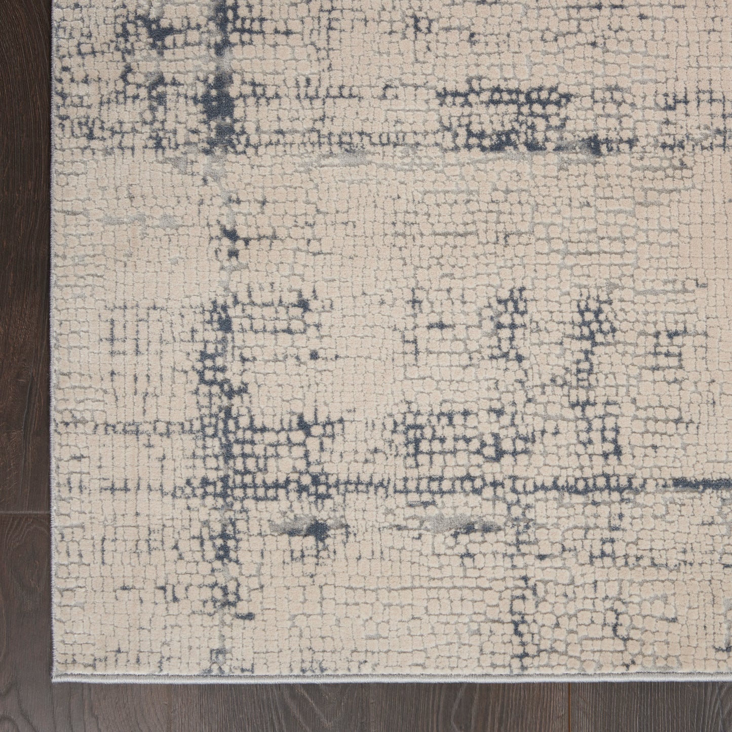 Nourison Home Rustic Textures  Ivory Blue  Contemporary