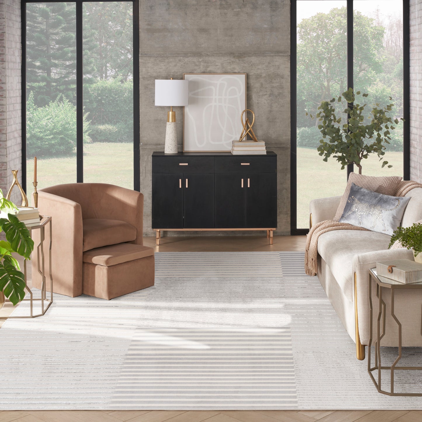 Nourison Home Splash  Silver Grey  Contemporary